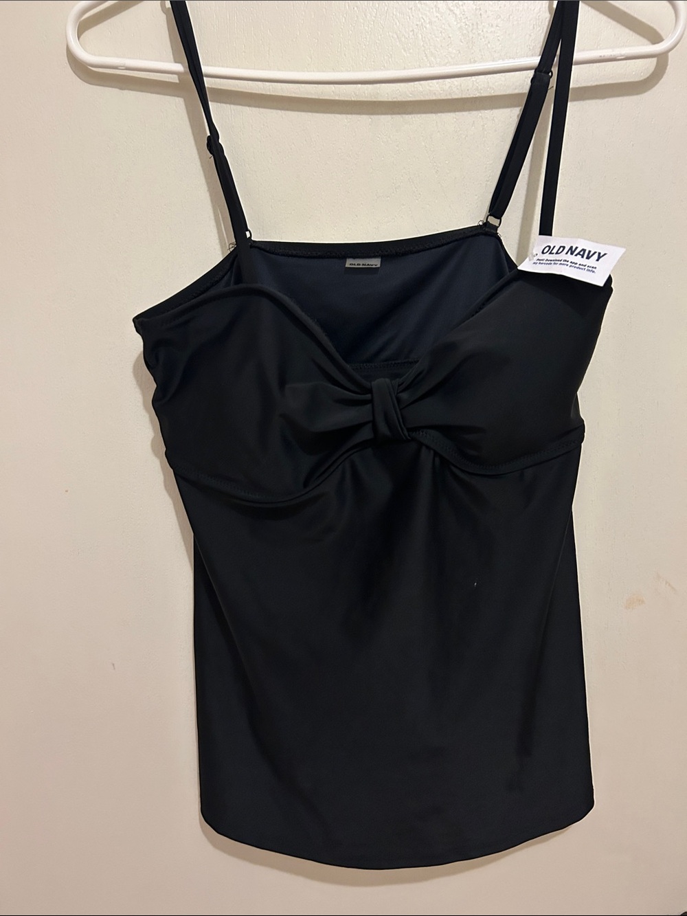 Old Navy Black Twist-Front Swim Camisole
